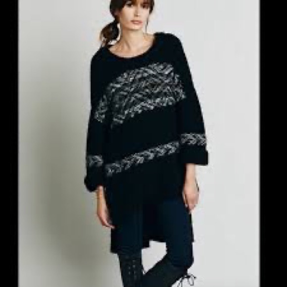 FP oversized fair isle hi-low sweater - Picture 1 of 2